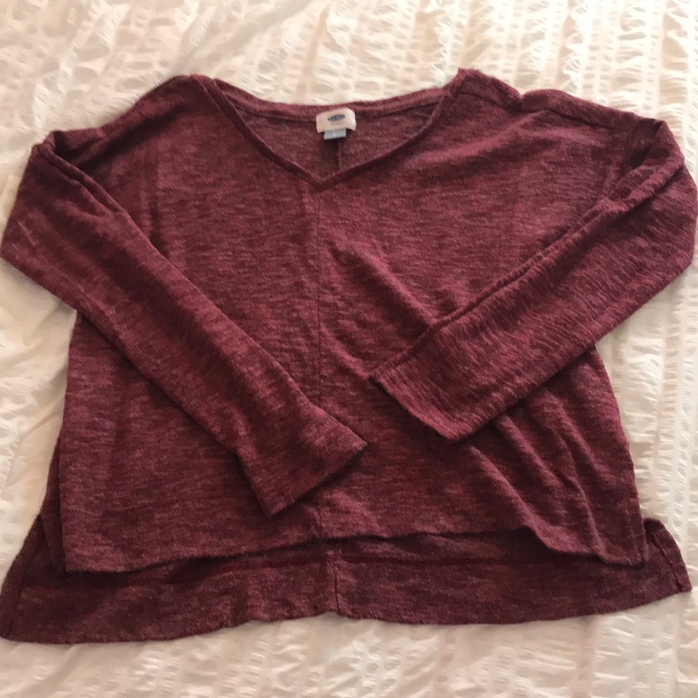 Maroon loose long sleeve
